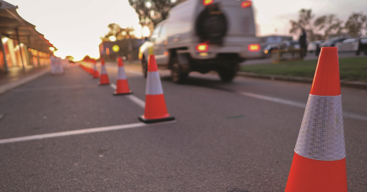 Temporary traffic control in Auckland